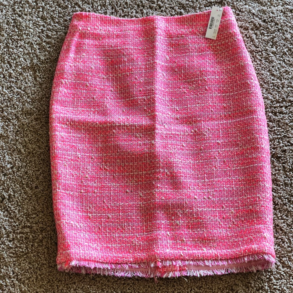 j Crew neon fuchsia pencil skirt